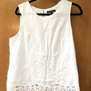 Banana Republic White Sleeveless shirt